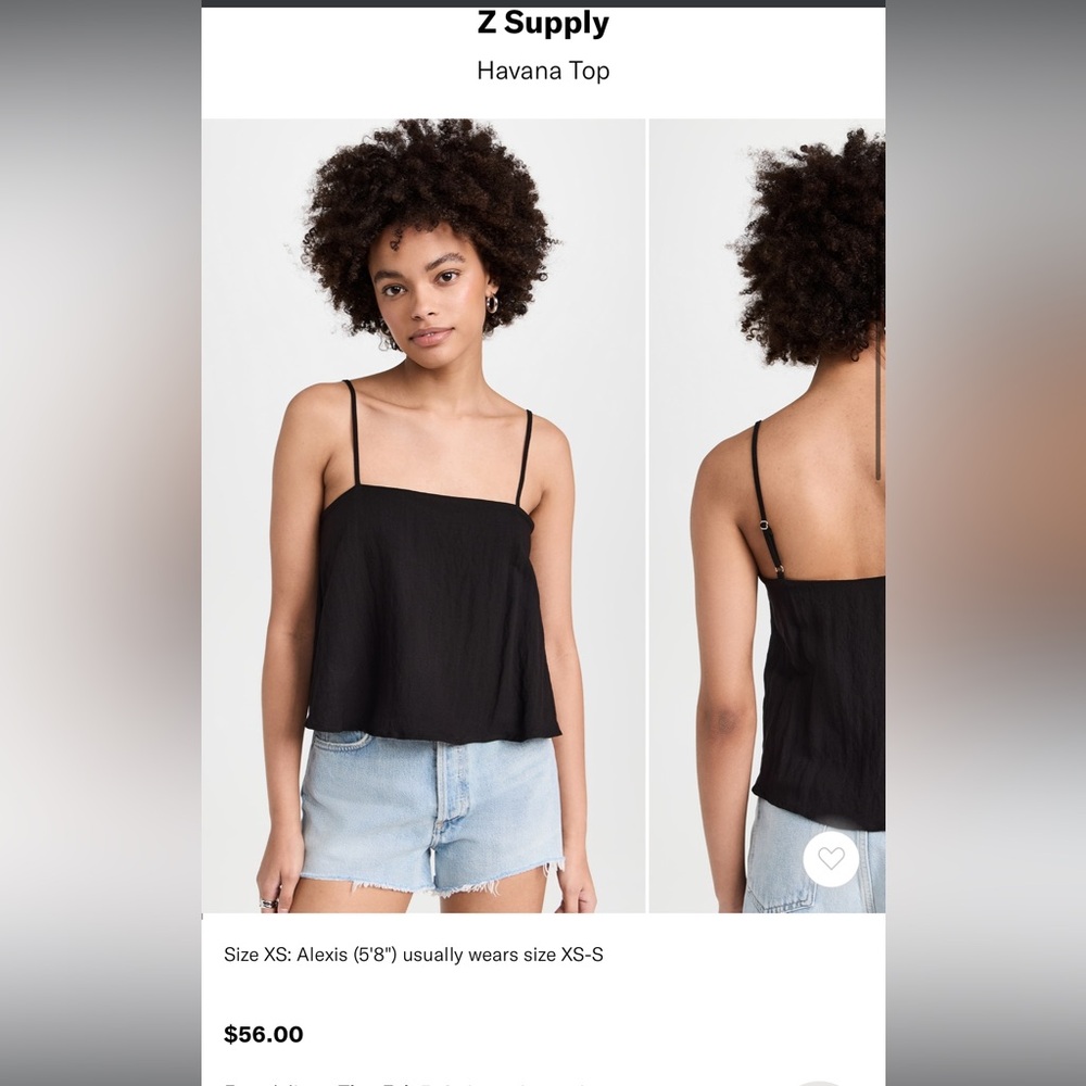 Z Supply Black Camisole Top